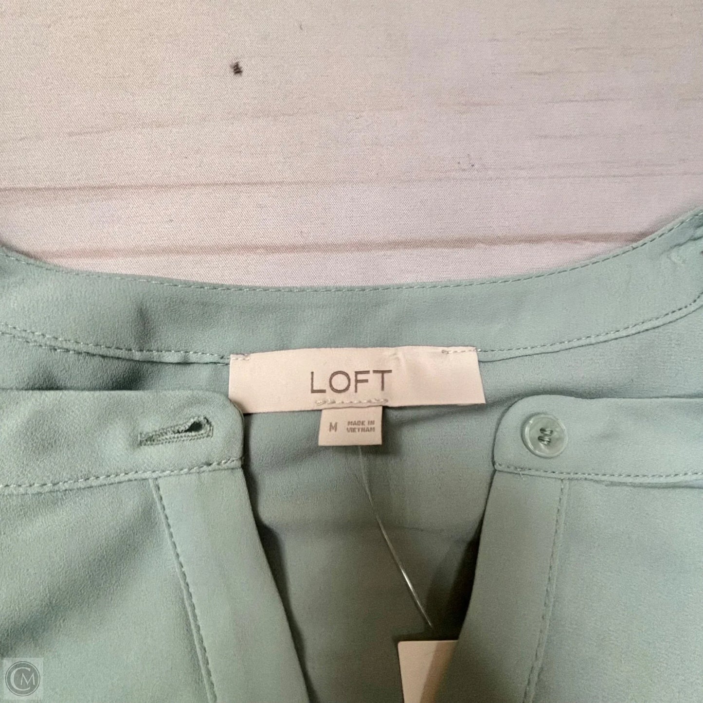 Blouse Long Sleeve By Loft In Blue, Size: M