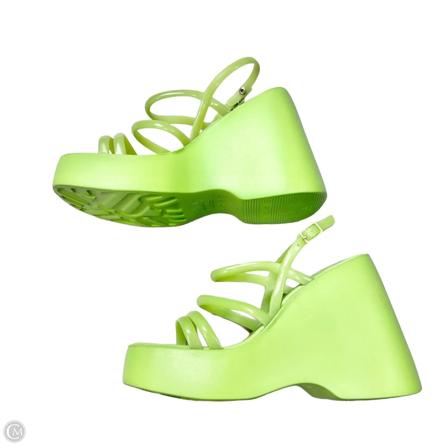 Sandals Heels Platform By Melissa In Green, Size: 10