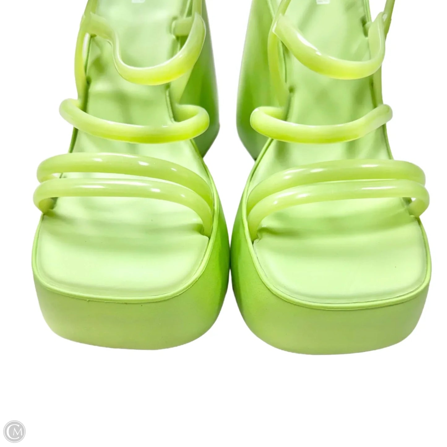 Sandals Heels Platform By Melissa In Green, Size: 10