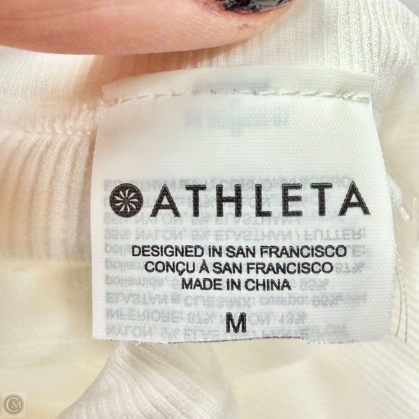 Athletic Tank Top By Athleta In White, Size: M