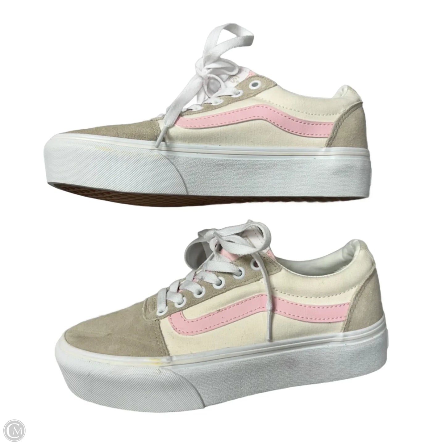 Shoes Sneakers Platform By Vans In Brown & Pink, Size: 7