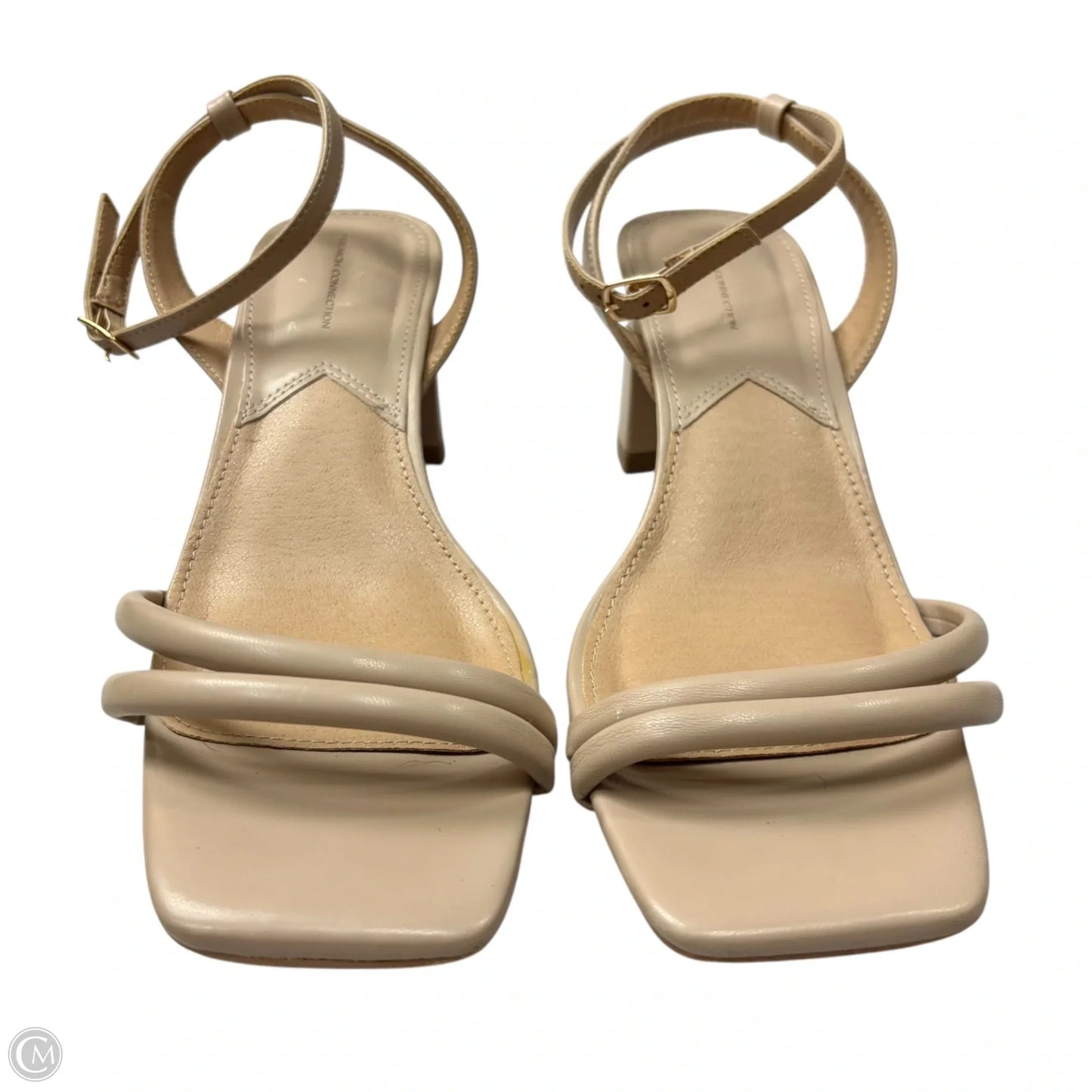 Sandals Heels Block By French Connection In Tan, Size: 9.5