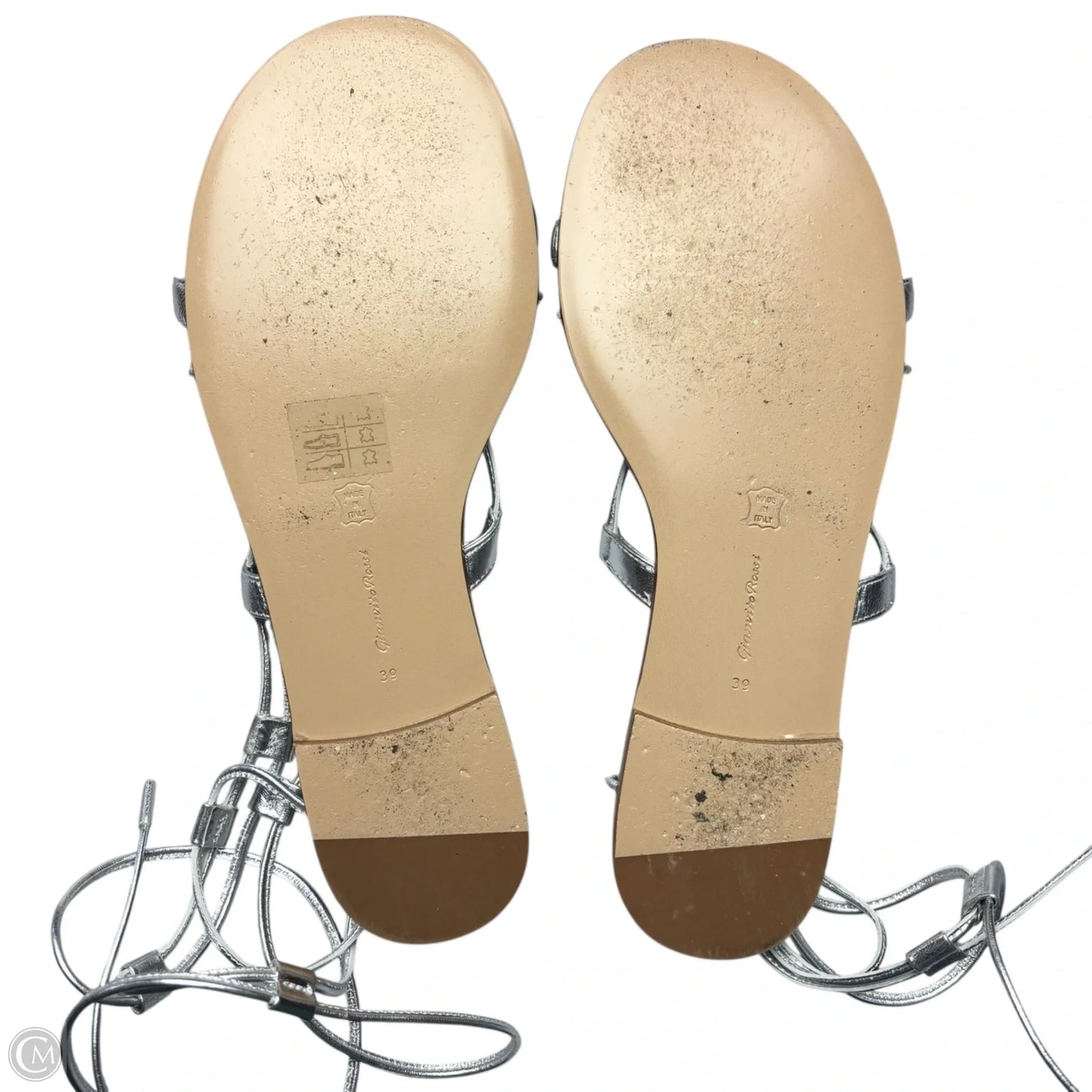 Sandals Flats By Gianvito Rossi In Silver, Size: 8.5