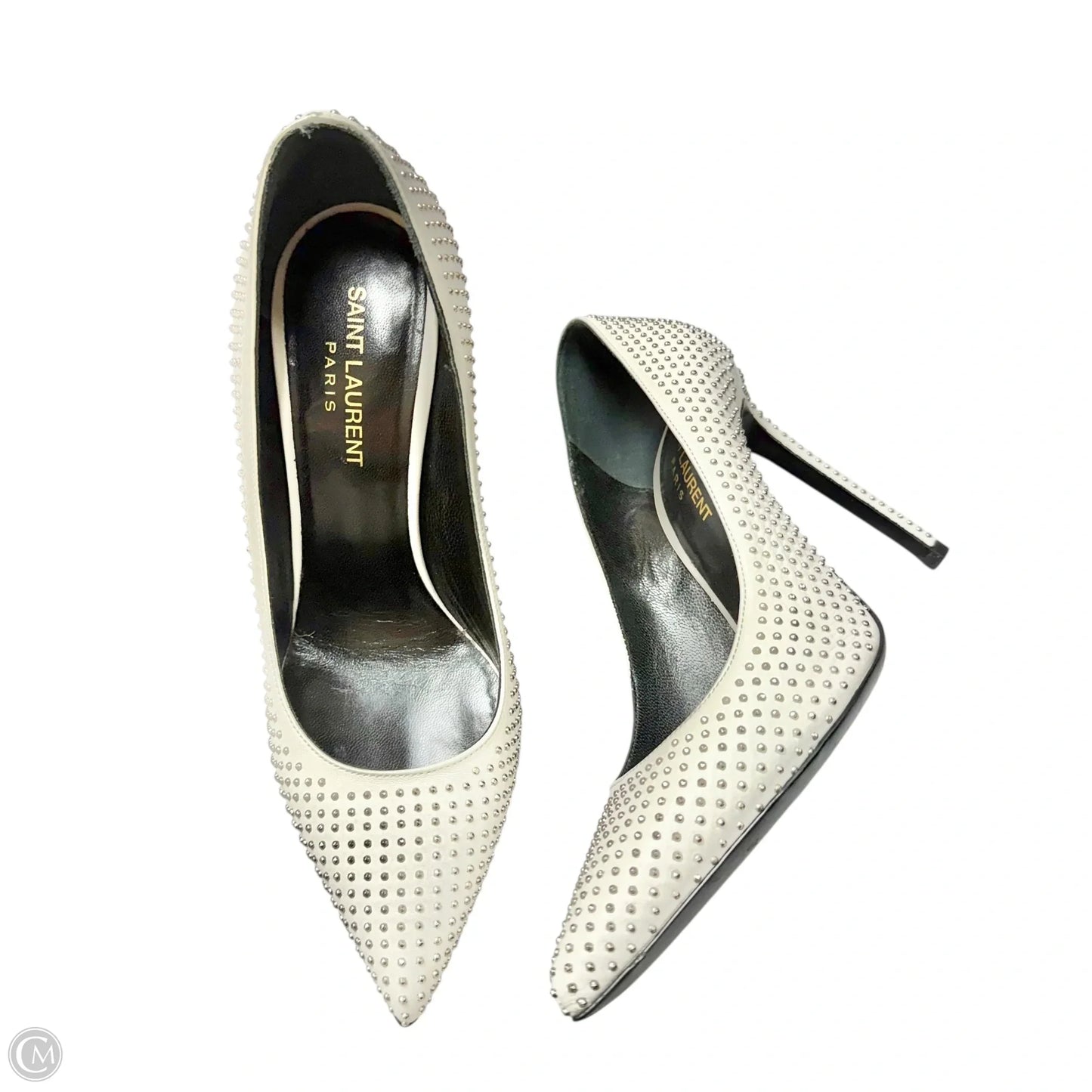 Shoes Luxury Designer By Yves Saint Laurent In White, Size: 7.5