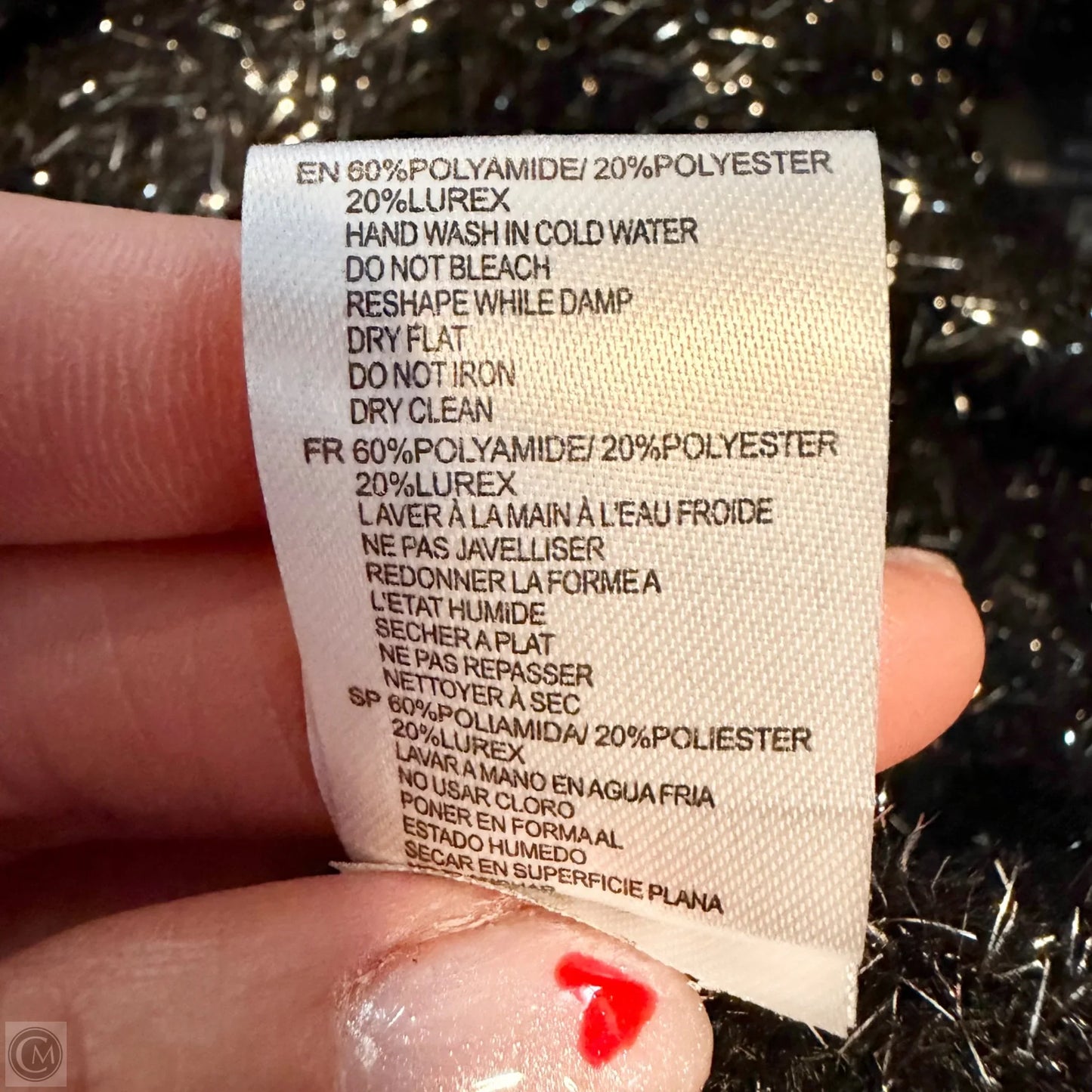 Sweater By Rd Style In Black & Silver, Size: L