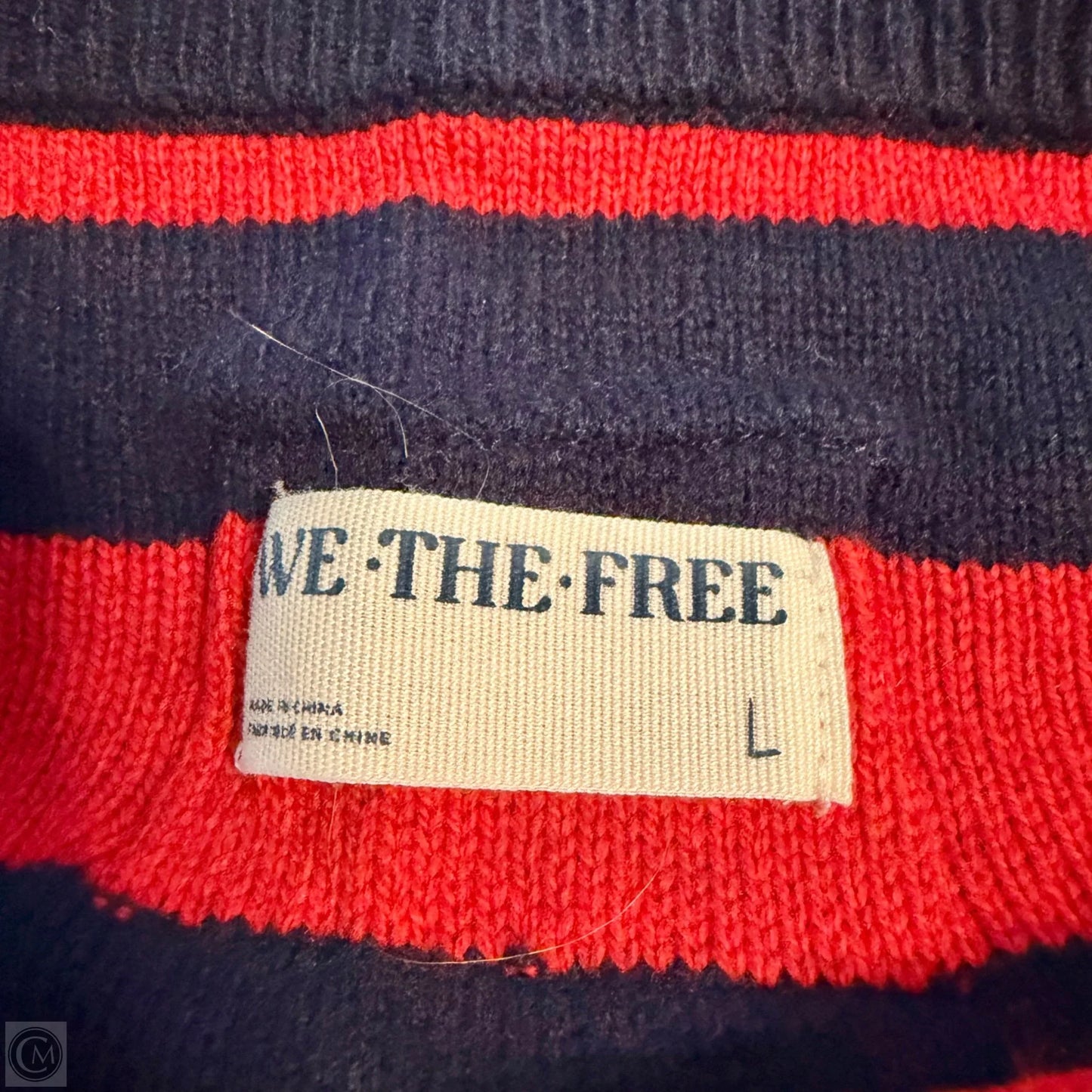 Top Long Sleeve By We The Free In Striped Pattern, Size: L