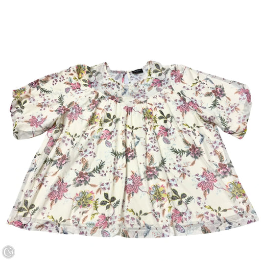 Top Short Sleeve By Lane Bryant In Floral Print, Size: 3x