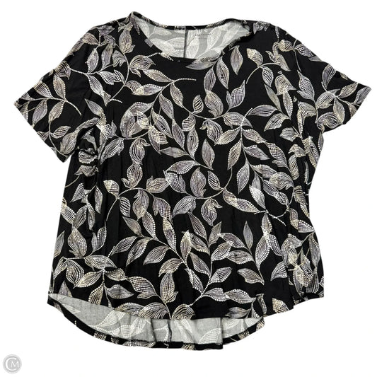 Top Short Sleeve By Lane Bryant In Black & White, Size: 4x