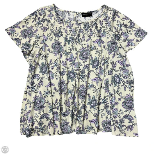 Top Short Sleeve By Lane Bryant In Floral Print, Size: 3x