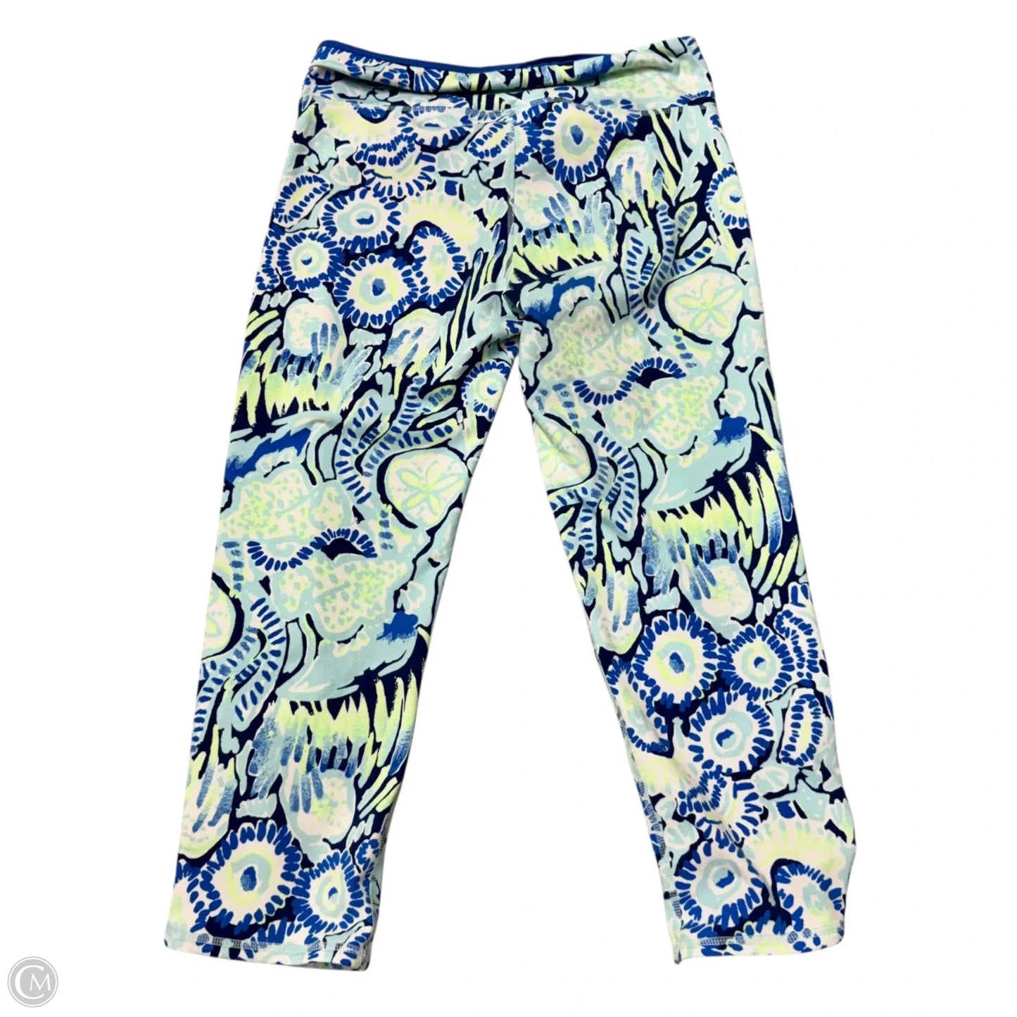 Capris Designer By Lilly Pulitzer In Blue & Green, Size: M