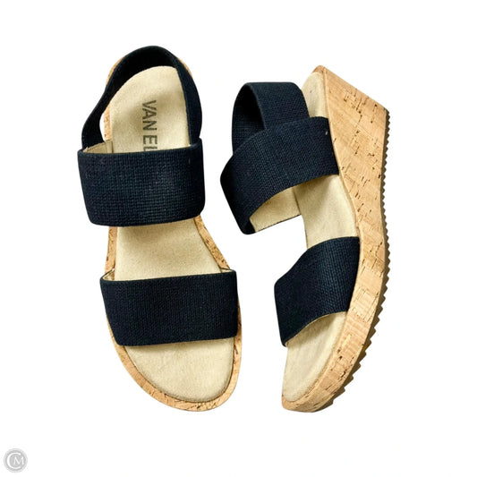 Sandals Heels Wedge By Vaneli In Navy, Size: 5