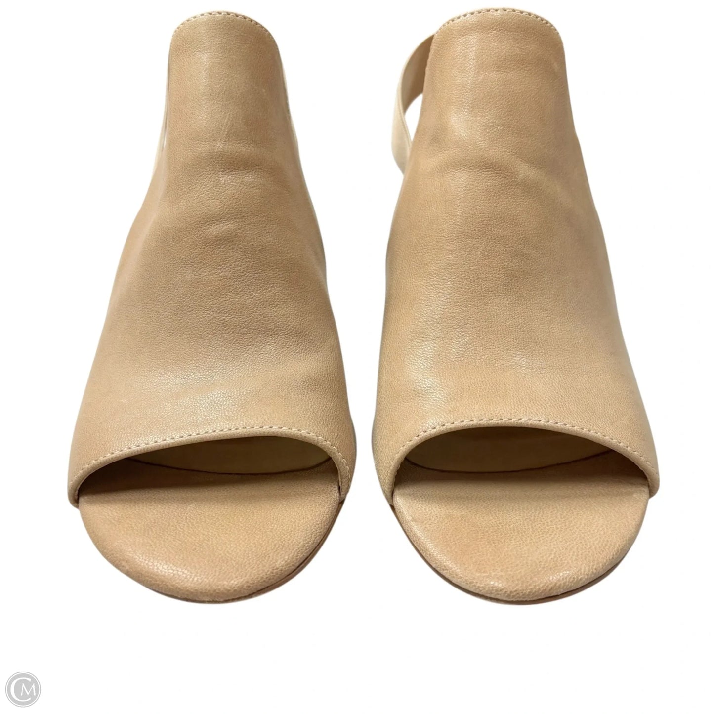 Sandals Heels Block By Vaneli In Tan, Size: 5