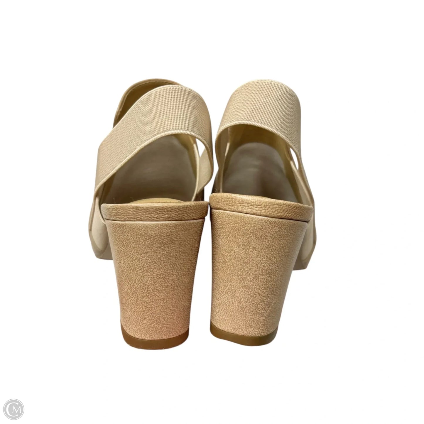 Sandals Heels Block By Vaneli In Tan, Size: 5