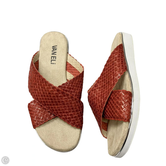 Sandals Flats By Vaneli In Red, Size: 5