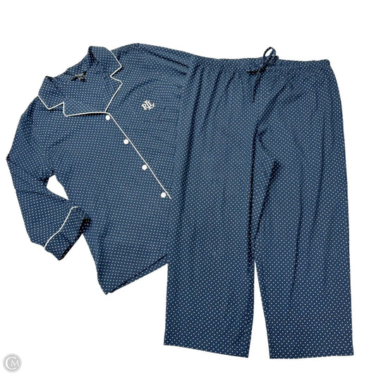 Pajamas 2pc By Lauren By Ralph Lauren In Polkadot Pattern, Size: L