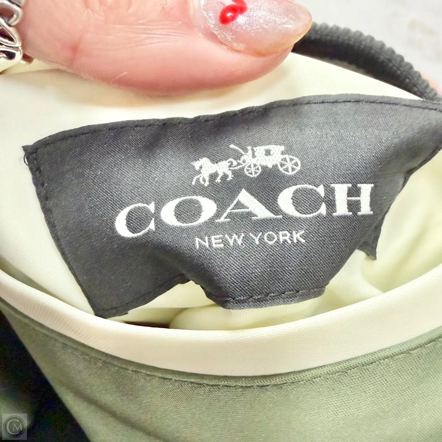 Jacket Designer By Coach In Floral Print, Size: M