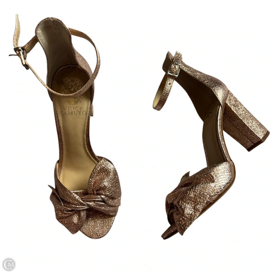 Sandals Heels Block By Vince Camuto In Rose Gold, Size: 6.5