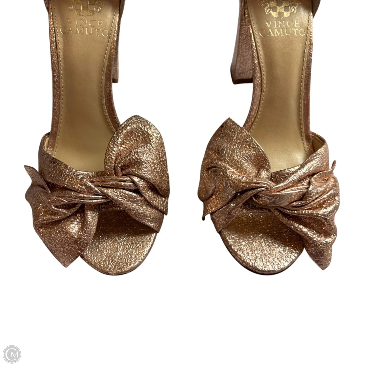 Sandals Heels Block By Vince Camuto In Rose Gold, Size: 6.5