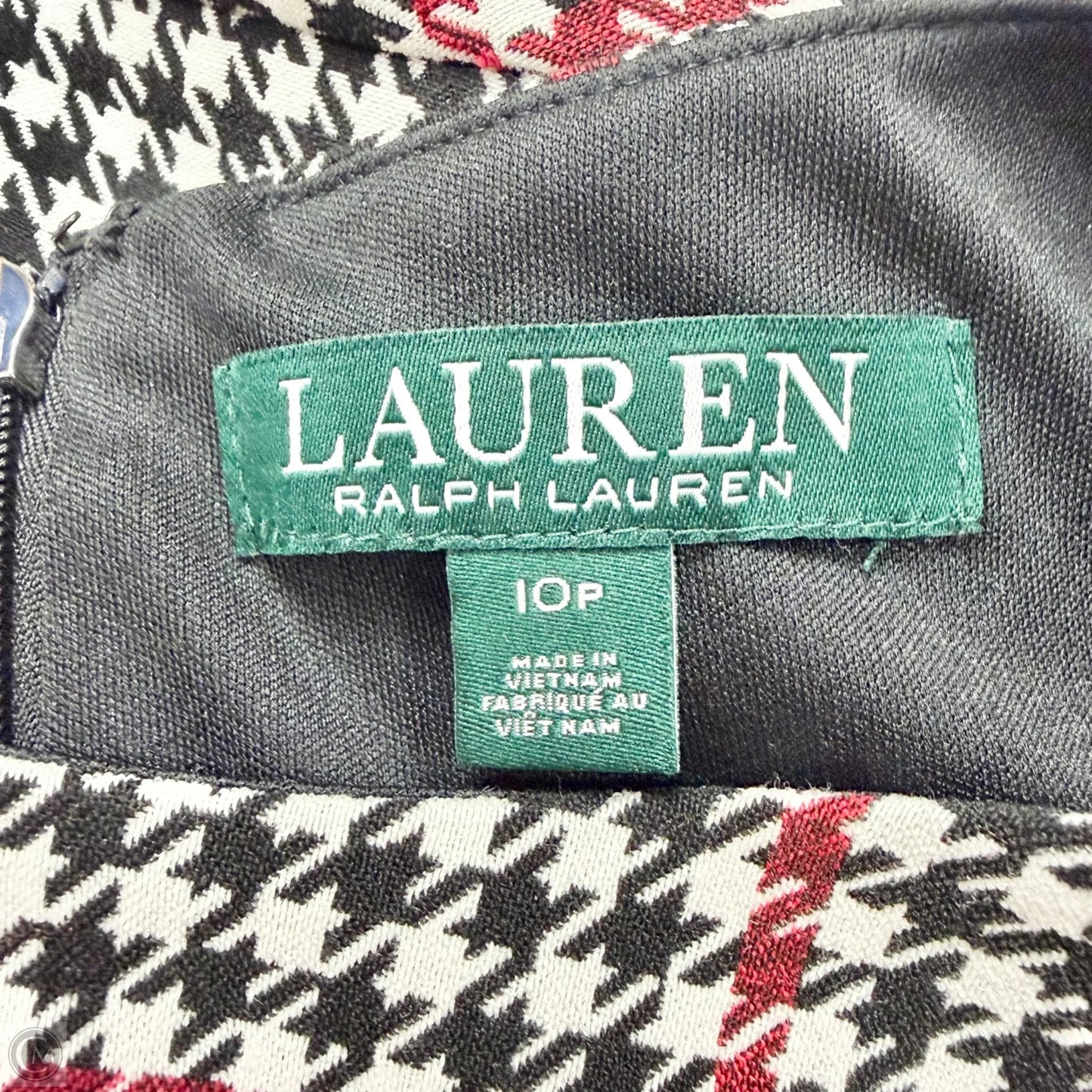 Dress Casual Short By Lauren By Ralph Lauren In Black & White, Size: Mp