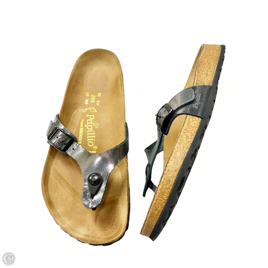 Sandals Flats By Birkenstock In Black, Size: 8