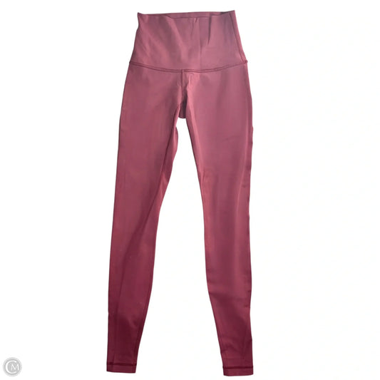 Athletic Leggings By Lululemon In Maroon, Size: S