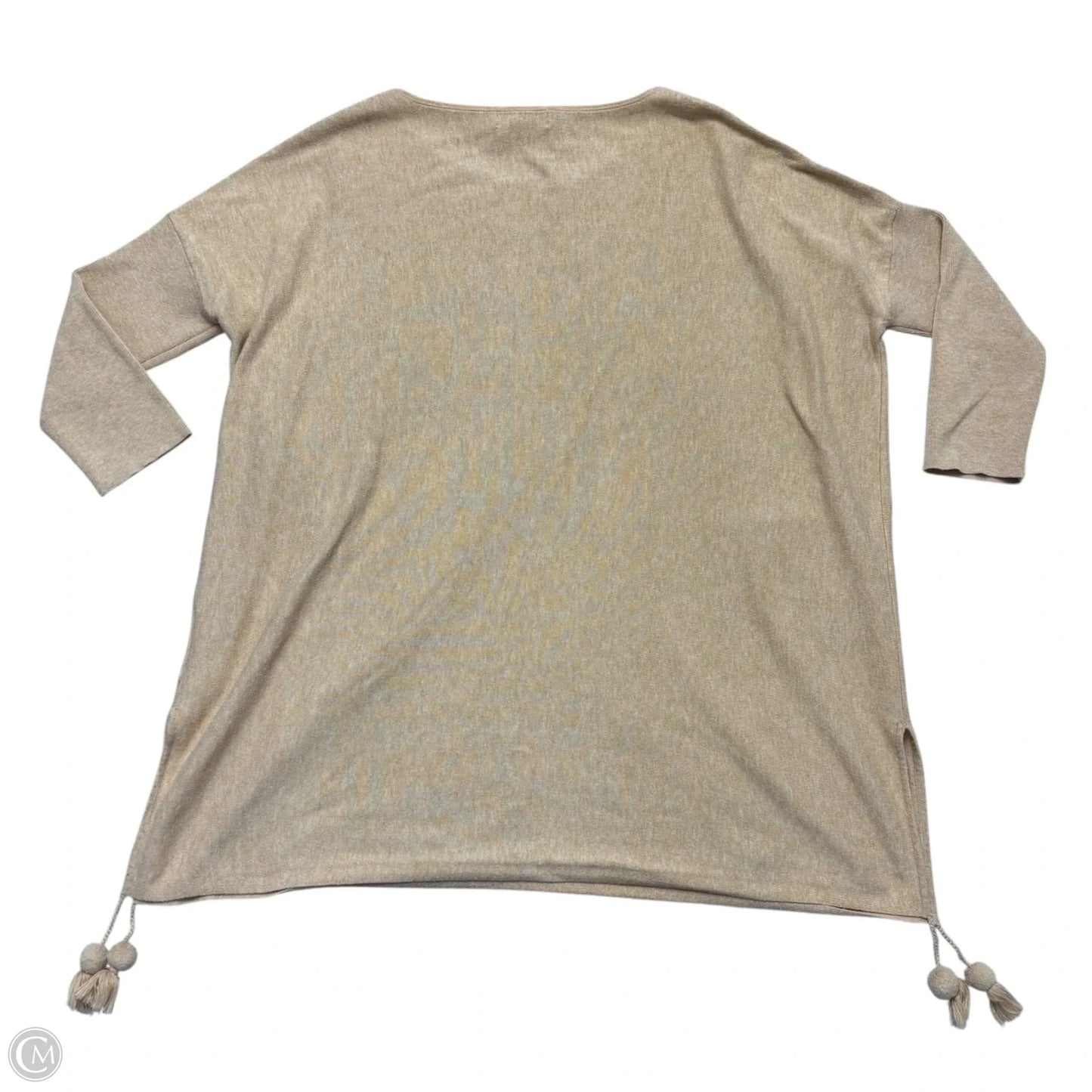 Top 3/4 Sleeve Designer By Lilly Pulitzer In Tan, Size: S