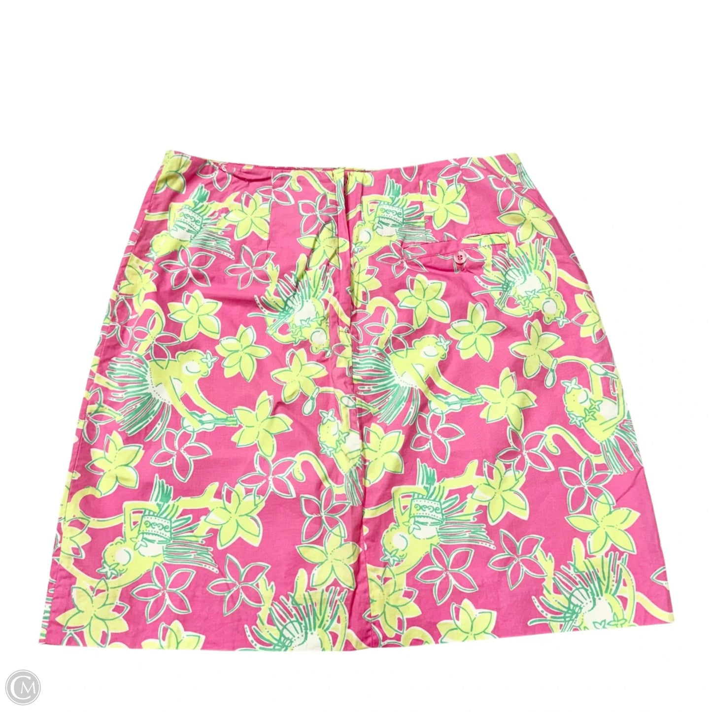 Skirt Designer By Lilly Pulitzer In Green & Pink, Size: 6