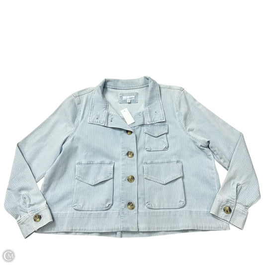 Jacket Denim By Loft In Blue Denim, Size: Xl