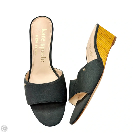 Sandals Designer By Kate Spade In Black, Size: 8