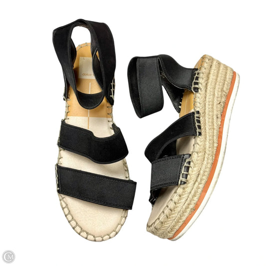 Sandals Heels Wedge By Dolce Vita In Black, Size: 8