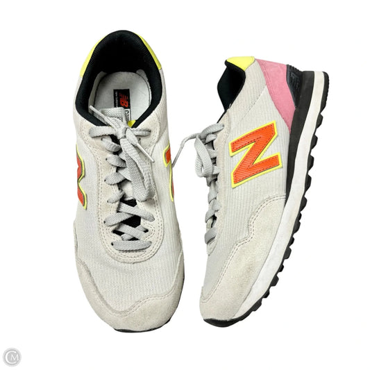 Shoes Sneakers By New Balance In Grey & Orange, Size: 8