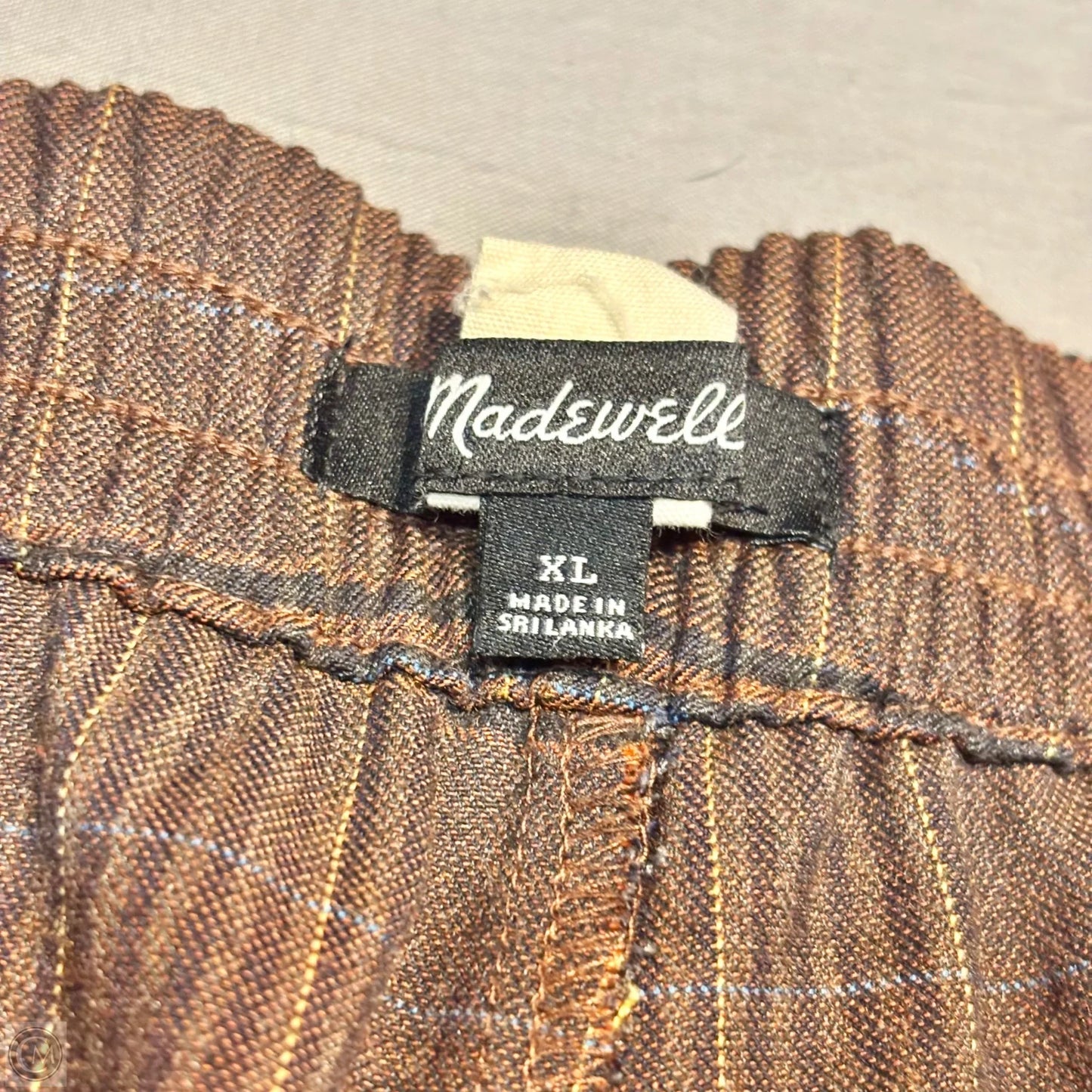 Pants Other By Madewell In Plaid Pattern, Size: Xl