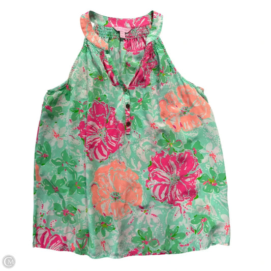 Top Sleeveless Designer By Lilly Pulitzer In Green, Size: L
