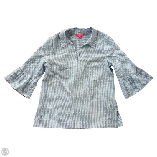 Top 3/4 Sleeve Designer By Lilly Pulitzer In Striped Pattern, Size: M