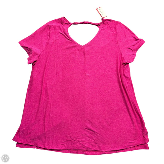 Athletic Top Short Sleeve By Livi Active In Pink, Size: 3x