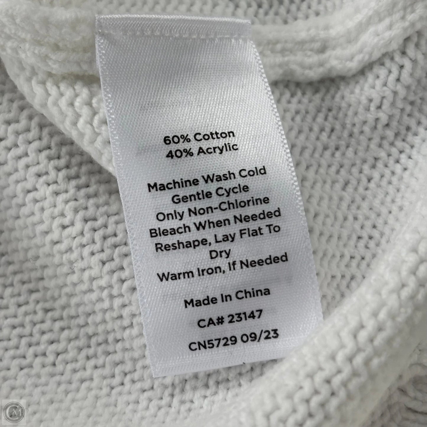 Sweater By Talbots In White, Size: 2x