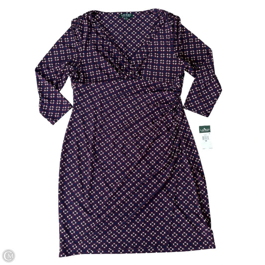 Dress Casual Midi By Lauren By Ralph Lauren In Navy, Size: 1x