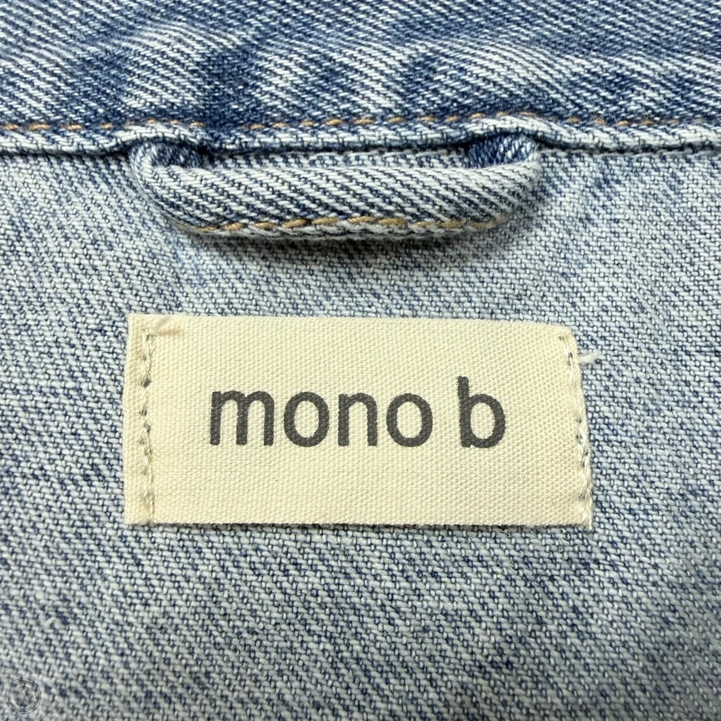 Jacket Denim By Mono B In Blue Denim, Size: 2x