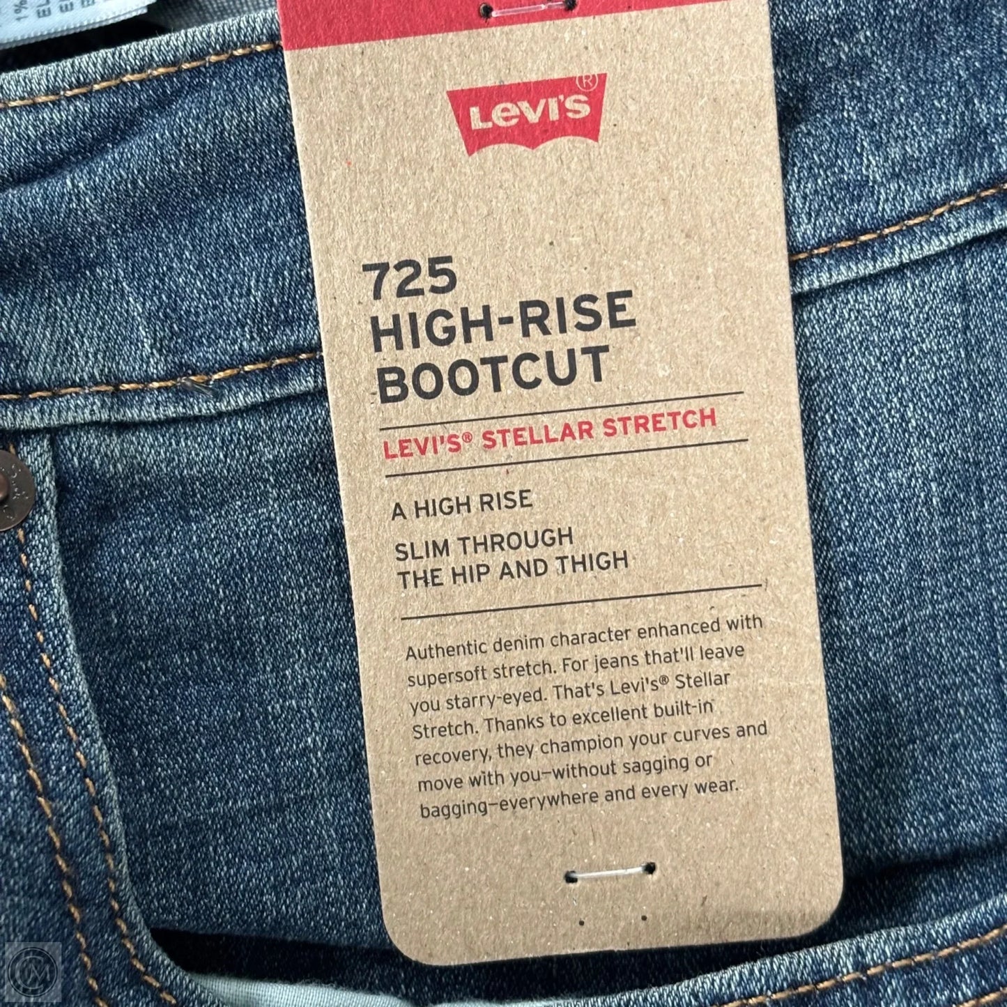 Jeans Boot Cut By Levis In Blue Denim, Size: 16
