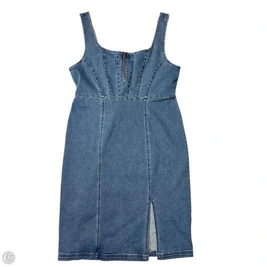 Dress Casual Midi By Intempo In Blue Denim, Size: Xl