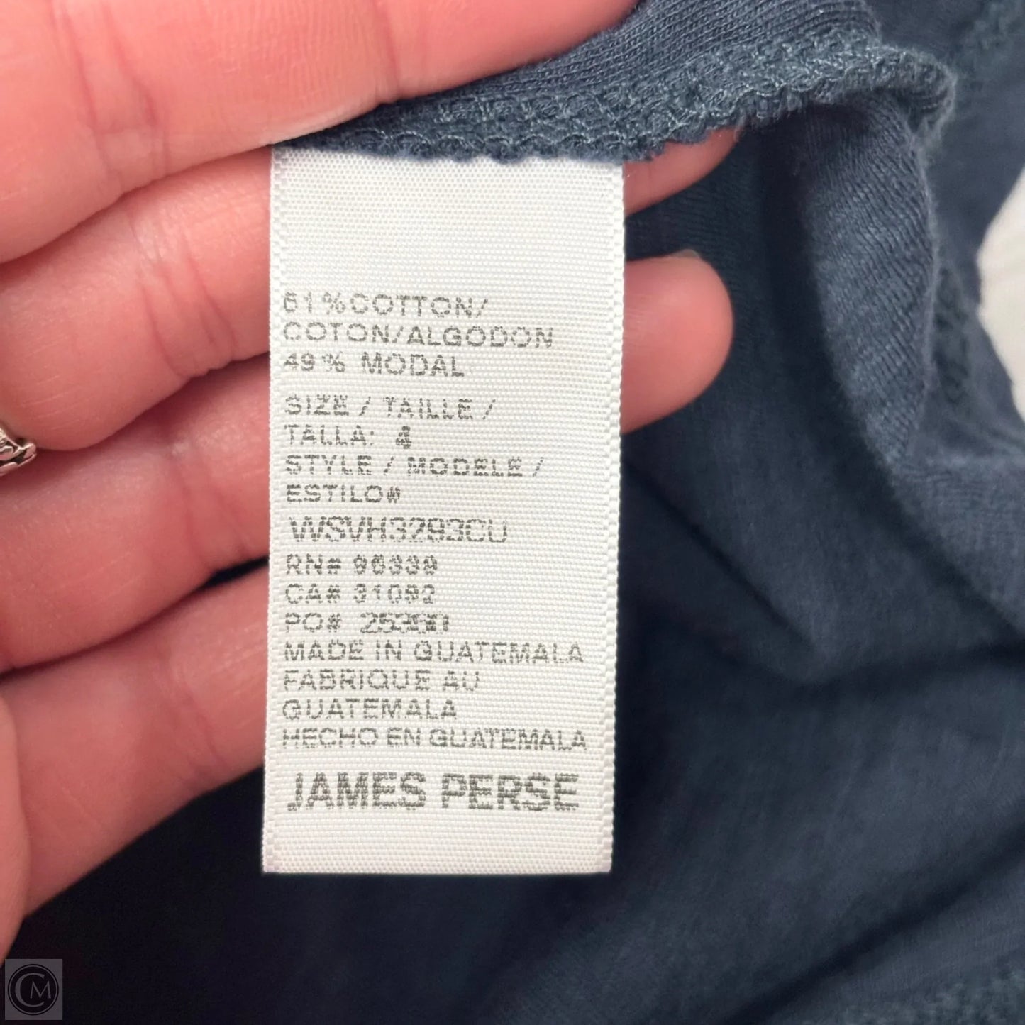 Top Short Sleeve Basic By James Perse In Navy, Size: Xl