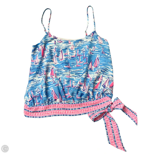 Top Sleeveless Designer By Lilly Pulitzer In Blue & Pink, Size: Xxs