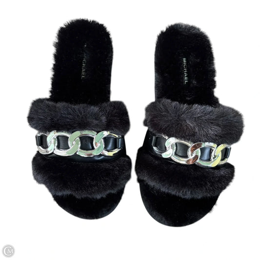 Slippers By Michael By Michael Kors In Black, Size: 8