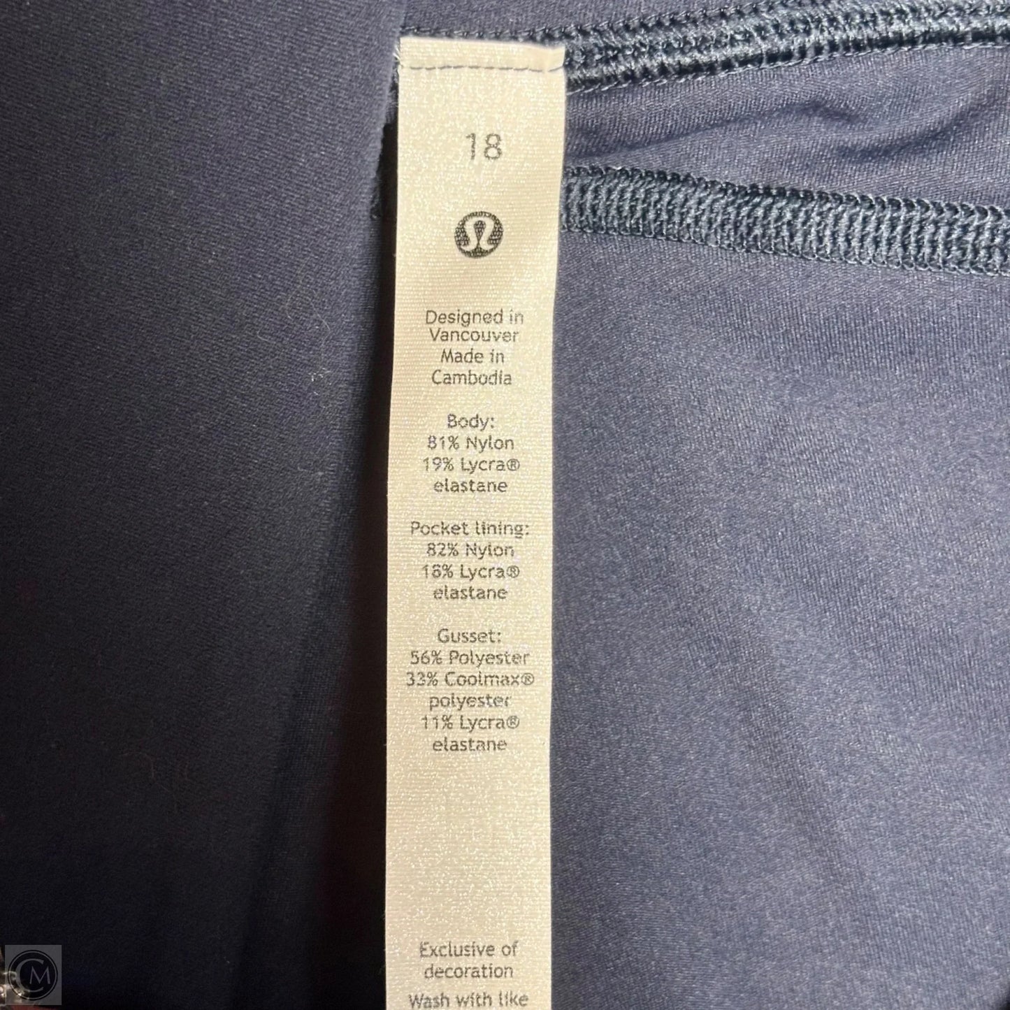 Athletic Pants By Lululemon In Navy, Size: 1x