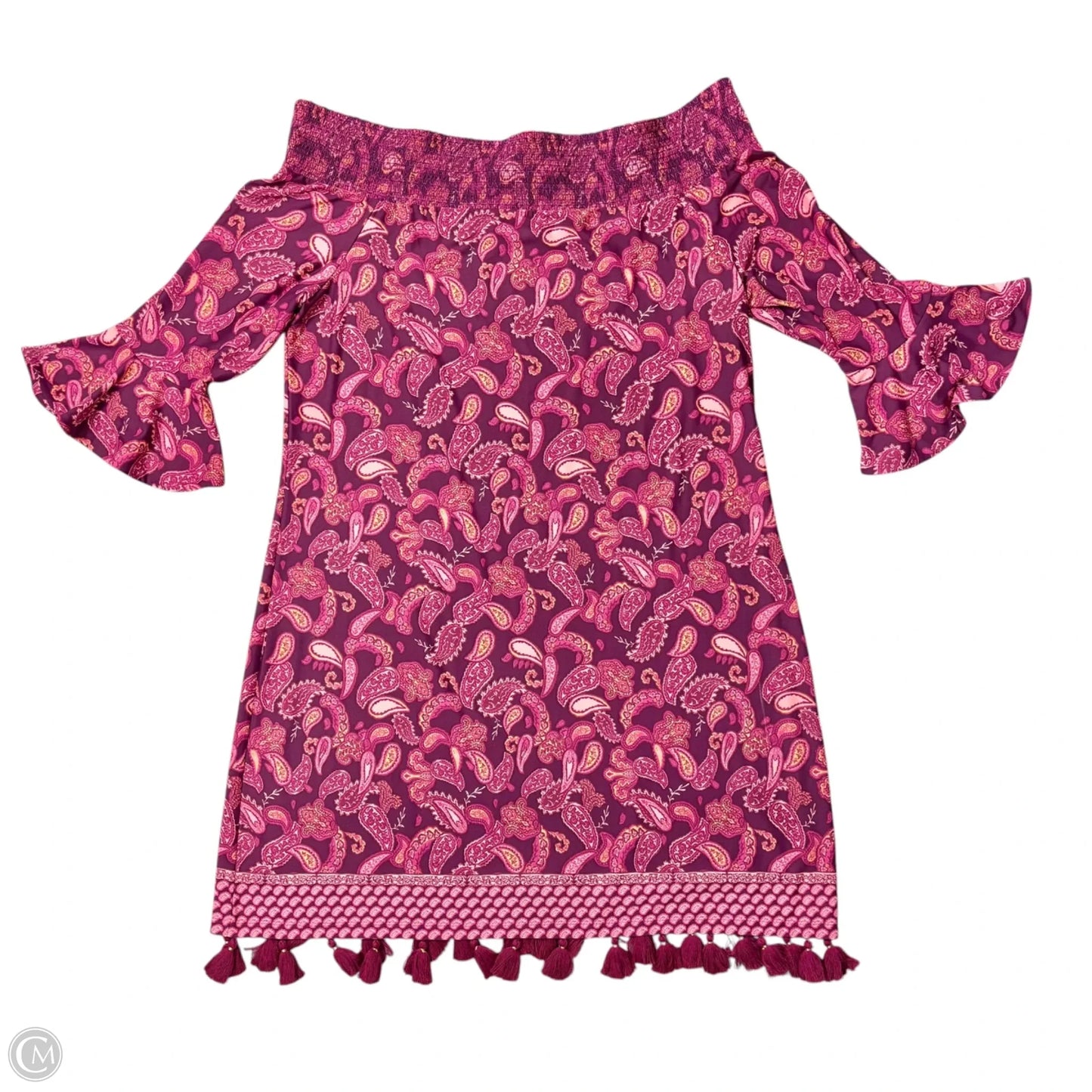 Dress Casual Short By Cabana Life In Paisley Print, Size: L