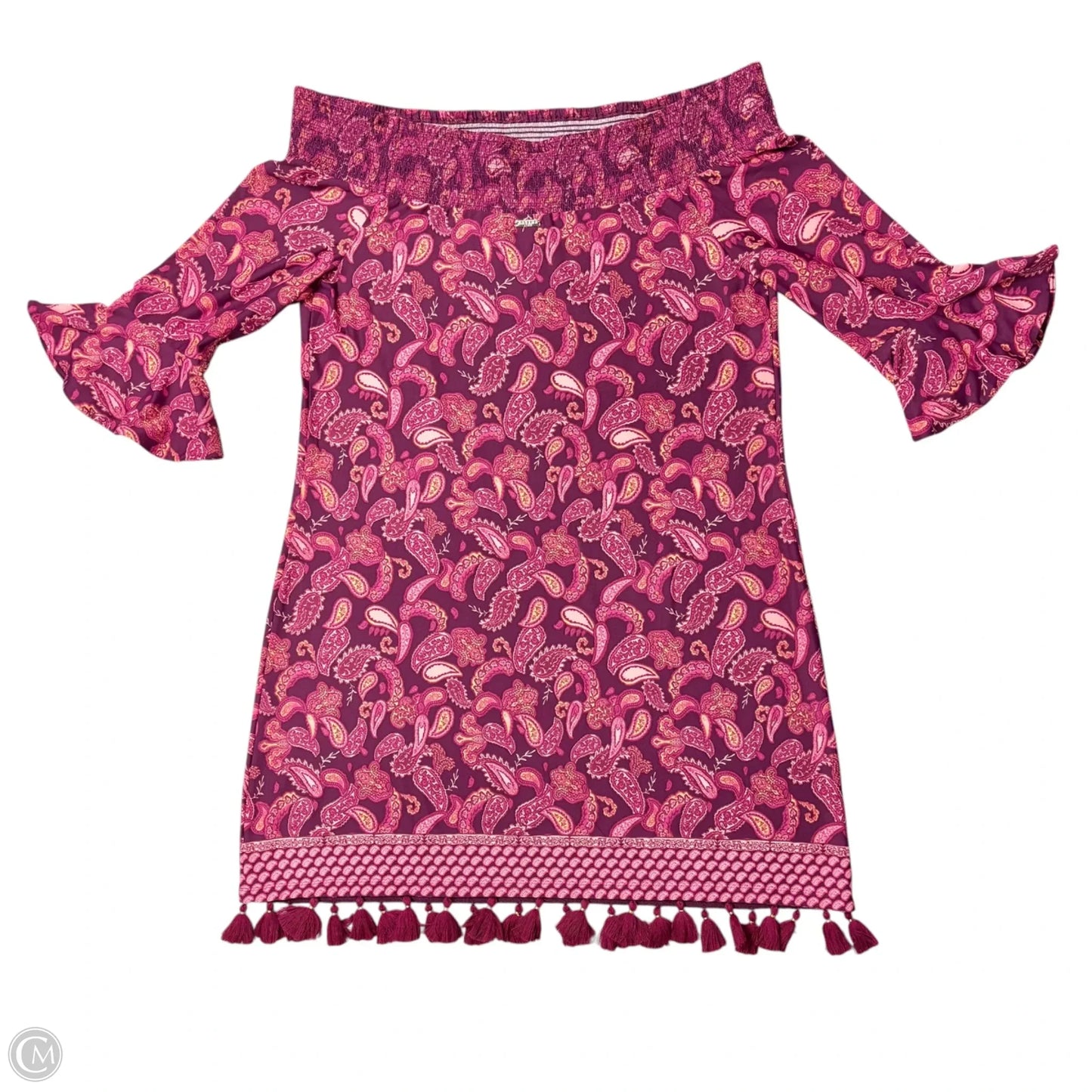 Dress Casual Short By Cabana Life In Paisley Print, Size: L