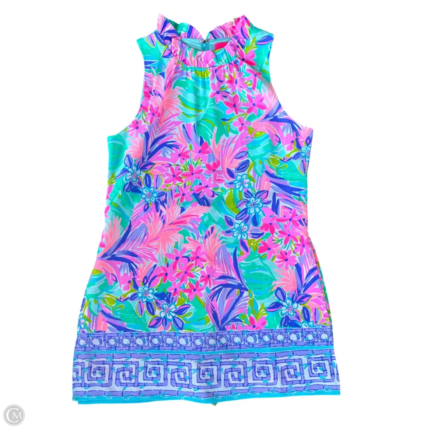 Romper Designer By Lilly Pulitzer In Floral Print, Size: L