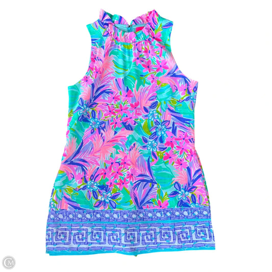 Romper Designer By Lilly Pulitzer In Floral Print, Size: L