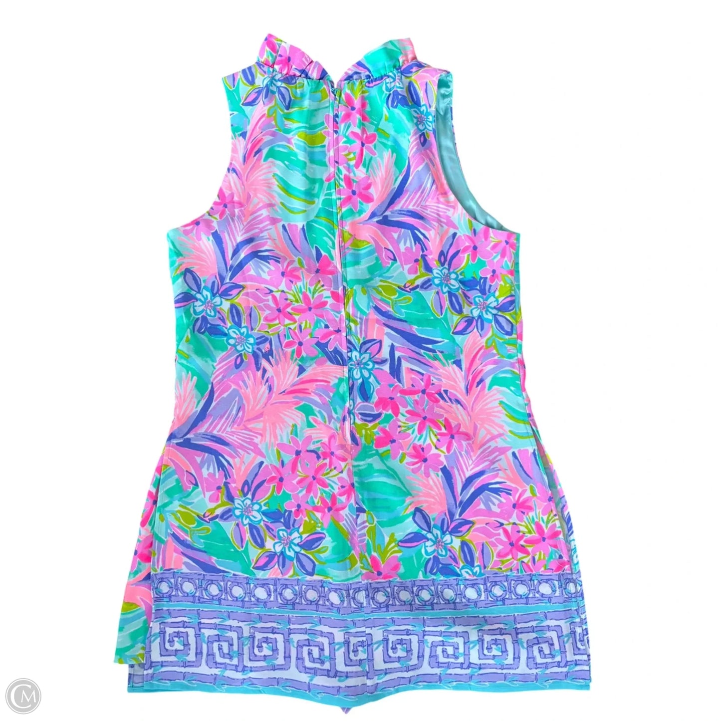 Romper Designer By Lilly Pulitzer In Floral Print, Size: L