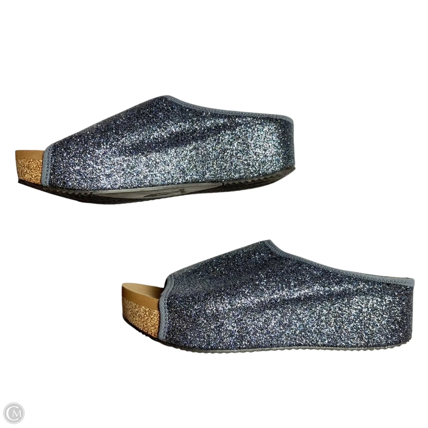 Sandals Heels Wedge By Volatile In Blue, Size: 8